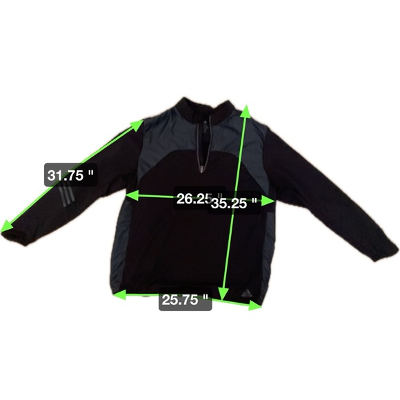 Adidas Men Climaheat Thermal Black Pullover 1/4 Zip. Size 2XL. - Picture 3 of 6